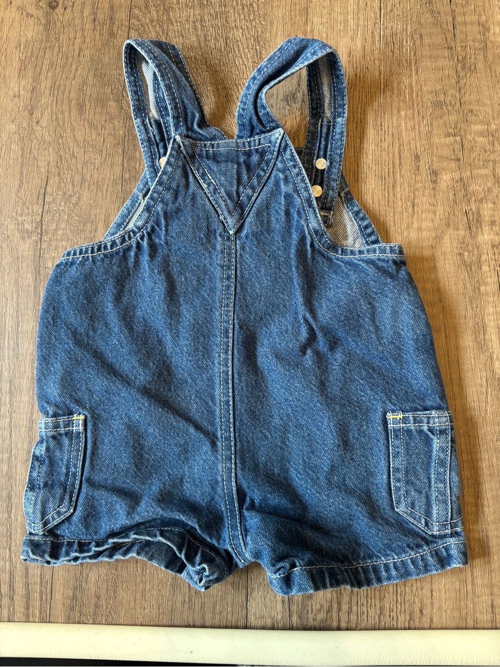 Vintage 2000s Y2K Baby Boy Shortalls Bibs Overalls Construction Trucks Bulldozer - Picture 4 of 6